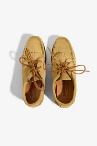 Yuketen Blucher Kiltie Camp Sole Leather Moccasin – FO Khaki | Centre Commercial